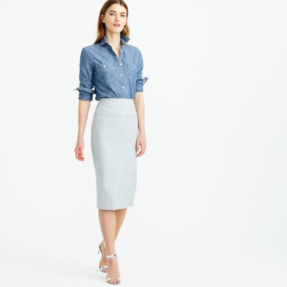 NWT J. Crew Super 120's Wool Pencil Skirt